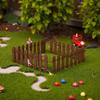 1Pc 35 Inches Brown Mini Fairy Garden Fence, Micro Landscape Miniature Ornaments for Dollhouse, Crafts, Diorama Project, Plant Pot DIY view 3