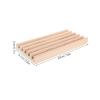 BESPORTBLE Solid Wood Domino Rack Playing Card Holder Tray Wooden Board Game Organizer Tile Display Stand for Dominoes Food Letter Tray view 2