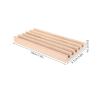 BESPORTBLE Solid Wood Domino Rack Playing Card Holder Tray Wooden Board Game Organizer Tile Display Stand for Dominoes Food Letter Tray view 4