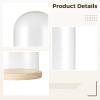 5.9 X 11.8 in / 15 X 30 Cm Glass Display Dome for Items and Flowers, Collectibles Decorative, High Borosilicate Glass, Transparent Protective Dome with Wooden Base view 2