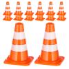 DECHOUS 60pcs Miniature Road Cone Mini Traffic Cones Plastic Sign Roadblock Sign Model Safety Barriers Photo Prop Educational for Kids view 1