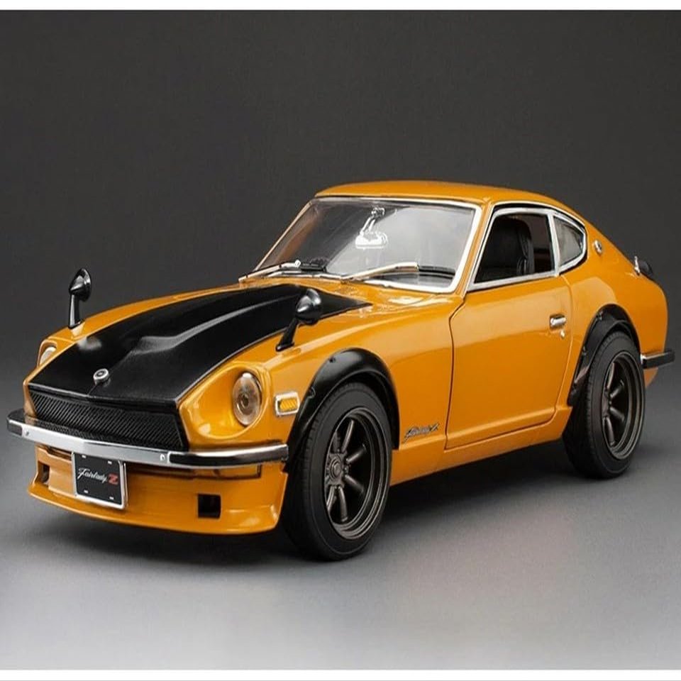 1970 Fairlady Z (S30) RHD (Right Hand Drive) Orange with Carbon Hood Asian Collectibles Series 1/18 Diecast Model Car by Sun Star SS-3516R