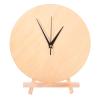 LIOOBO 1 Set Wooden Clock Face Blank: 12" Round DIY Clock Dial Plate with Easel for DIY Craft Projects Painting Classroom Activities view 1