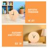 LIOOBO 1 Set Wooden Clock Face Blank: 12" Round DIY Clock Dial Plate with Easel for DIY Craft Projects Painting Classroom Activities view 3