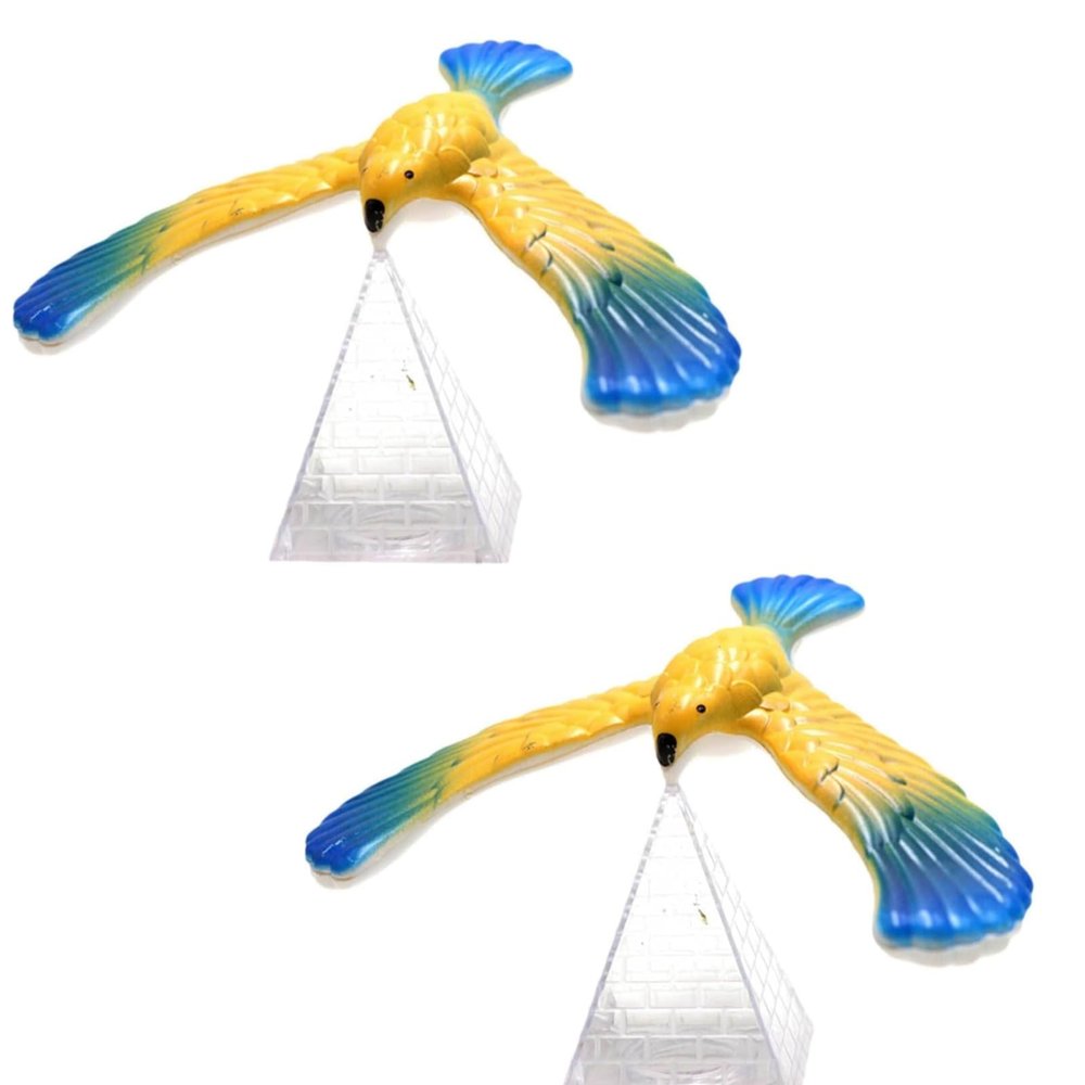 2Pcs Balancing Eagle, Balancing Bird Balance Eagle Wingspan with Pyramid Stands, Balancing Bird for Finger, Balance Eagle Physics and Science Ornament, Bird Balance Finger Ornament for Party