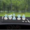 5Pcs Mini Resin Cactus Figurines  Cute Micro Landscape Ornaments for Garden, Living Room, Office, Automotive Interior Decoration, DIY Desktop Decor,Fun Collectible Home & Party DecorationLight Blue view 2