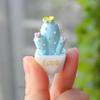 5Pcs Mini Resin Cactus Figurines  Cute Micro Landscape Ornaments for Garden, Living Room, Office, Automotive Interior Decoration, DIY Desktop Decor,Fun Collectible Home & Party DecorationLight Blue view 3