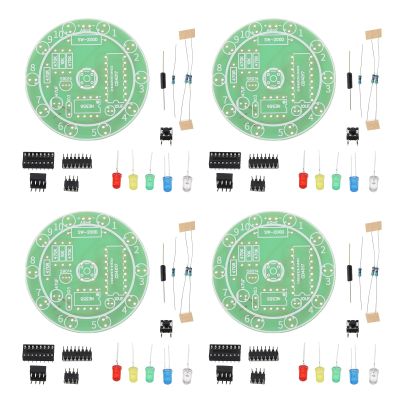 Abaodam 4 Sets Soldering Board Kit - Beginners DIY Electronic Soldering Project Sets - Welding Training Kit for Hobbyists Basic Electronic Assembly Lab Skills Practice