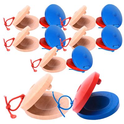 BESPORTBLE 12pcs Hand Clappers Wooden: Mini Castanets Toy Kids Rhythm Toys - Mini Soundboard Noise Makers for Parties - Musical Castanets Instrument for Children