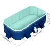 116" Foldable Swimming Pool, Hard Plastic Shell Rectangular Above Ground Swimming Pool for Family Kids Adults, Easy Setup for Outdoor, Backyard, Garden, Camping Blue 1 Set view 2