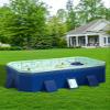 116" Foldable Swimming Pool, Hard Plastic Shell Rectangular Above Ground Swimming Pool for Family Kids Adults, Easy Setup for Outdoor, Backyard, Garden, Camping Blue 1 Set view 3