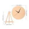 Abaodam 1 Set Wooden Clock Face Blank: Round Dial Plate 12" - DIY Unfinished Clock Dial with Pinter & Easel for Painting and Crafting DIY Projects and Creative Crafts view 2