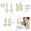 9K/14K/18K White/Yellow/Rose Gold or Platinum Lab-Growing Diamond Drop Earrings, 0.5ct/1ct*2 VVS1-VVS2 D-E Color, Women's Fine Jewelry Gift (18K Yellow Gold, 1ct*2 Gem Weight) view 3
