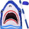 Shark Piata Ocean Shark Themed Party Decorations 17x13x3.7 Inches with Piata Blindfold and Bat for Kid Adult view 1