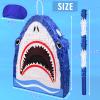 Shark Piata Ocean Shark Themed Party Decorations 17x13x3.7 Inches with Piata Blindfold and Bat for Kid Adult view 2