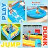 AKEYDIY Inflatable Bounce House, Small PVC Bounce House for Kids 3-6 Indoor&Outdoor Bouncy Castle with Removable Ball Pit, Basketball Hoop & Hopscotch Game, Air Pump Included view 3