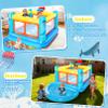 AKEYDIY Inflatable Bounce House, Small PVC Bounce House for Kids 3-6 Indoor&Outdoor Bouncy Castle with Removable Ball Pit, Basketball Hoop & Hopscotch Game, Air Pump Included view 4