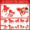Gueevin 100 Pcs Year of The Horse 2026 Scratch Off Cards Chinese New Year Fortune Cards and 25 Pcs Chinese Coins Set Luck Gifts for Families Reunion Game Spring Festival Party Decorations(Lucky) view 3