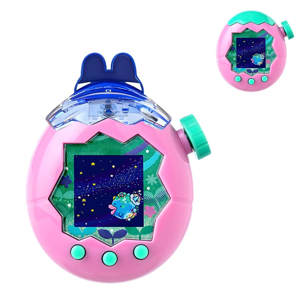 Case for Tamagotchi Paradise  PC Protective Hard Shell with Cute Cartoon Cover,Durable Protective Housing for Tamagotchi Paradise Virtual Pet Machine[Blue Ears]
