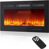 30" Electric Fireplace, Recessed and Wall Mounted Fireplace with Smart WiFi Infrared Linear Fireplace Heater 120v/1500w &12 LED Flame Colors & Timer Remote, Low Noise Operation view 1