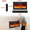 30" Electric Fireplace, Recessed and Wall Mounted Fireplace with Smart WiFi Infrared Linear Fireplace Heater 120v/1500w &12 LED Flame Colors & Timer Remote, Low Noise Operation view 2