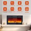 30" Electric Fireplace, Recessed and Wall Mounted Fireplace with Smart WiFi Infrared Linear Fireplace Heater 120v/1500w &12 LED Flame Colors & Timer Remote, Low Noise Operation view 4