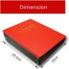PCCB MINGT 3 Rows 60 Slots Multi-Colour Optional Paper Money Collection Album Banknote Display Storage Album with Black Background Sheets (Red) view 3