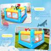 AKEYDIY Inflatable Bounce House, Small PVC Bounce House for Kids 3-6 Indoor&Outdoor Bouncy House with Basketball Hoop & Hopscotch Game, Air Pump Included view 4