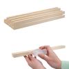 4 Pack Sports Card Display Stand for Wall, 15 x 1.2 x 0.7 Inch Wood Trading Card Rack with Nano Double-Sided Adhesive, Baseball Card Frame Display Toploader Card Holder for Home Shop view 3