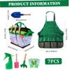 Licsaliwe Kids Gardening Tool Set, 7Pcs Apron Sprayer Gloves Educational Cosplay for Toddlers view 4