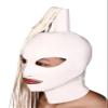 AiCc stylists Halloween Latex High Tailed Pony Hood Rubber Mask Wearing Latex Hair Cosplay (White, S) view 1