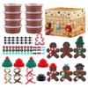 Christmas Craft Kits Gingerbread Man Air Dry Clay Kit DIY Christmas Modeling Clay for Kids Age 3+ for Birthday School Winter Party view 1