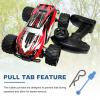MECCANIXITY 4 Pcs 1.4mm RC Body Clips with Pull Tabs, 45-Degree Bent Stainless Steel Car Clips for 1/8 1/10 Scale Model RC Car Truck Crawler Shell Replacement (Blue & Black view 3