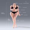 1/6 Scale Female Body,12inch Plump Girl Body Super Flexible Seamless Figure Large Bust Body with Detachable Feet Collection (Pale Skin, Normal Version) view 2