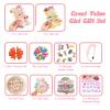 Jewelry Box with Hair Accessories for Girls, Hair Clips/Barrettes/Hair Ties/Bows/Toy Rings/Bracelets/Earrings/Hair Ropes/Hair Elastics, Gift Toys for Teen, Girls aged 4 5 6 7 8-12 view 2