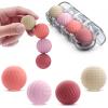 Bomeiyi Silicone Massage Balls with Textured Dimples, Bumps, and Waves | Fun to Play for Adults | Help Relieve Stress, Anxiety, Tension, Fingertip Touch Training, Concentration Improvement (Set of 4) view 1