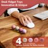 Bomeiyi Silicone Massage Balls with Textured Dimples, Bumps, and Waves | Fun to Play for Adults | Help Relieve Stress, Anxiety, Tension, Fingertip Touch Training, Concentration Improvement (Set of 4) view 3