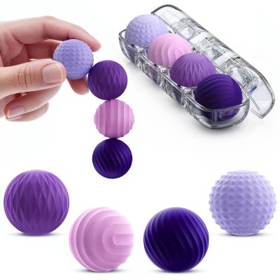 Bomeiyi Silicone Magnetic Balls Fidget Toys for Adults & Teens, Stress Relief Sensory Toys for Help Relieve Stress, Anxiety, Tension, Fingertip Touch Training, Concentration Improvement (Set of 4)