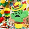 Cinco De Mayo Cactus Pinata for Kids Birthday Party, (16.75x11.25x3 in.) for Fun Fiesta Taco Party Supplies, Luau Event Photo Props, Mexican Theme Decoration, Carnivals Festivals, Taco Tuesday Event view 2