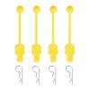MECCANIXITY 4 Pcs 1.4mm RC Body Clips with Pull Tabs, 45-Degree Bent Stainless Steel Car Clips for 1/8 1/10 Scale Model RC Car Truck Crawler Shell Replacement (Yellow & Silver view 1