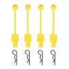 MECCANIXITY 4 Pcs 1.4mm RC Body Clips with Pull Tabs, 45-Degree Bent Stainless Steel Car Clips for 1/8 1/10 Scale Model RC Car Truck Crawler Shell Replacement (Yellow & Black view 1