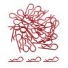MECCANIXITY 25 Pcs RC Body Clips, 1.4mm Stainless Steel Universal RC Car Clips R Pins for 1/6 1/8 1/10 Scale Model Remote Control Car Truck Crawler Shell Replacement Parts (Red) view 1