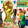 25" World Cup Trophy Piata for FIFA Sports, Soccer Ball Pinata Theme Birthday Party Decorations, Party Props with Buster Stick, Blindfold, Confetti Dot view 3