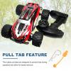 MECCANIXITY 4 Pcs 1.4mm RC Body Clips with Pull Tabs, 45-Degree Bent Stainless Steel Car Clips for 1/8 1/10 Scale Model RC Car Truck Crawler Shell Replacement (Orange & Silver view 3