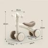 2-in-1Balance Bike Rocker n Ride with Detachable Balance Board Colorful Lights & Music Indoor Outdoor Ride on Toy(Khaki,with Rocking Board) view 2