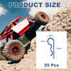 MECCANIXITY 25 Pcs RC Body Clips, 1.4mm Stainless Steel Universal RC Car Clips R Pins for 1/6 1/8 1/10 Scale Model Remote Control Car Truck Crawler Shell Replacement Parts (Blue) view 2
