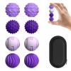 DGMDGS 8-Pack Silicone Magnetic Sensory Fidget Balls, Stress Relief Toys for Adults and Teens(14+), Suitable for Autism ADHD Anxiety, Office Desk Fun Tactile Toy(Purple) view 1