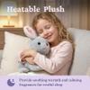 IKASA Microwavable Rabbit Stuffed Animal,Heating Pad for Comfort and Warmth,Bunny Heatable and Coolable 1.5lbs Weighted Lavender Scent Plush Toy,Gift for Kids Boys Girls Adults view 2