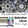 Classic Stainless Steel Handmade Kaleidoscope,5.3 Gentleman Full Visual Natural Agates Gems Crystals and Healing Stones Core Box,Anniversary Birthday Christmas New Year Valentine's Day Present Gift view 2