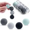 Bomeiyi Silicone Massage Balls with Textured Dimples, Bumps, and Waves | Fun to Play for Adults | Help Relieve Stress, Anxiety, Tension, Fingertip Touch Training, Concentration Improvement (Set of 4) view 1
